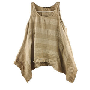 Doe & Rae Top Striped Womens Size Small High- Low Tink-Top